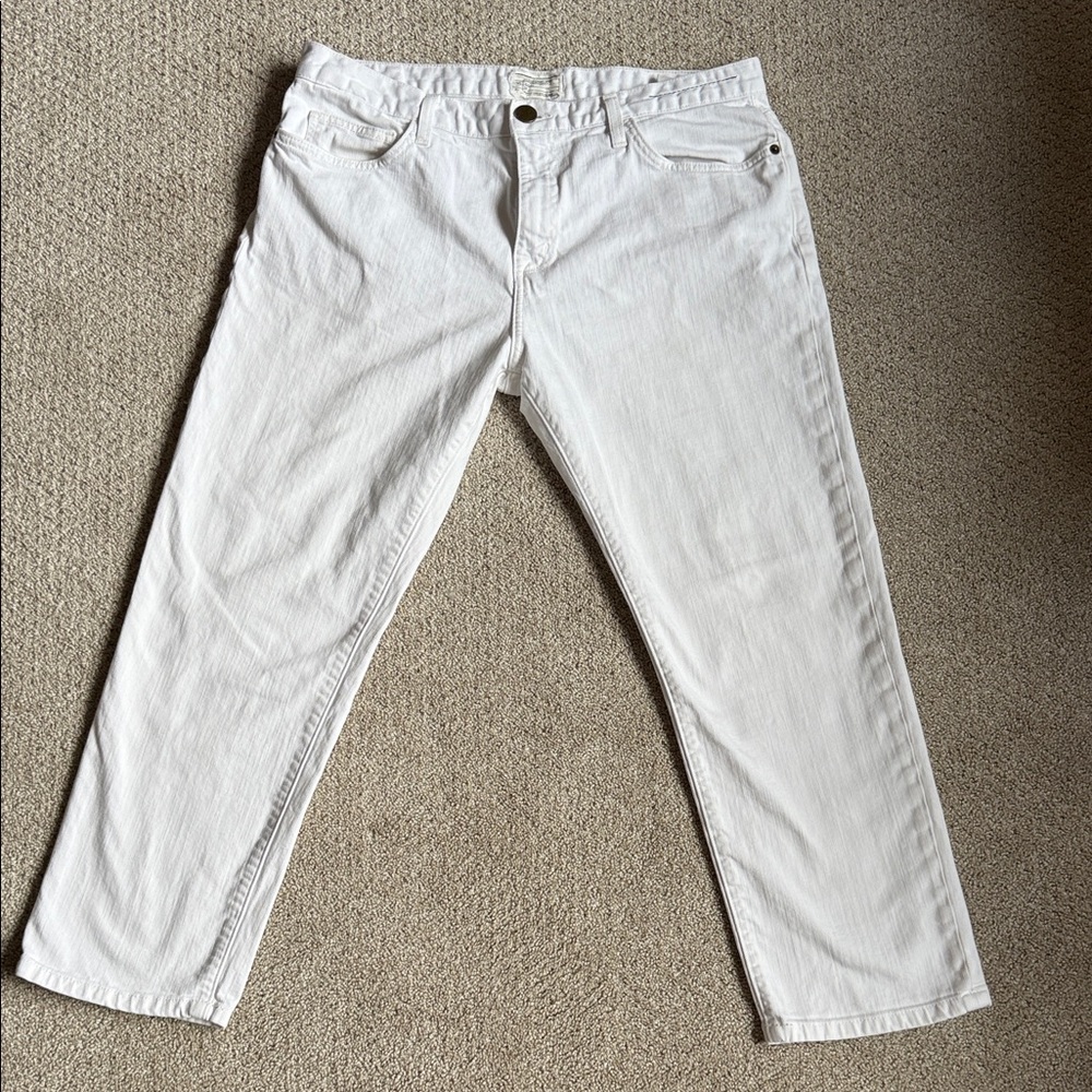 Current/Elliott The Boyfriend White‎ Denim Jeans sz 30